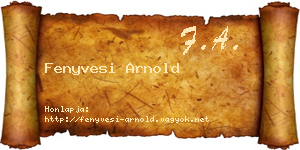Fenyvesi Arnold névjegykártya